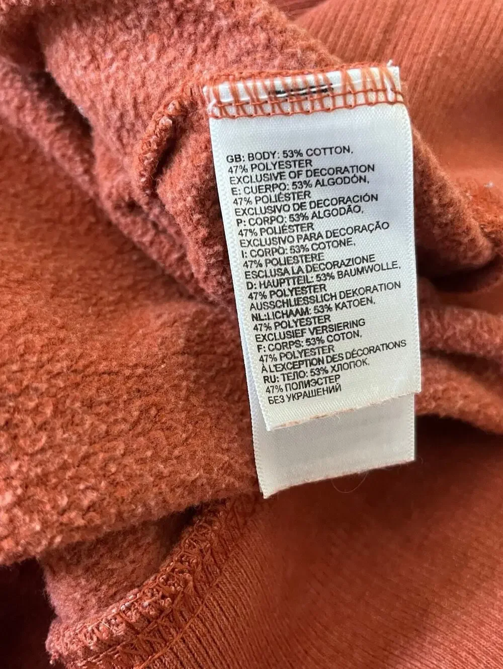 The North Face Hoodie Men’s Medium Rust Orange Pullover Sweatshirt Gorpcore